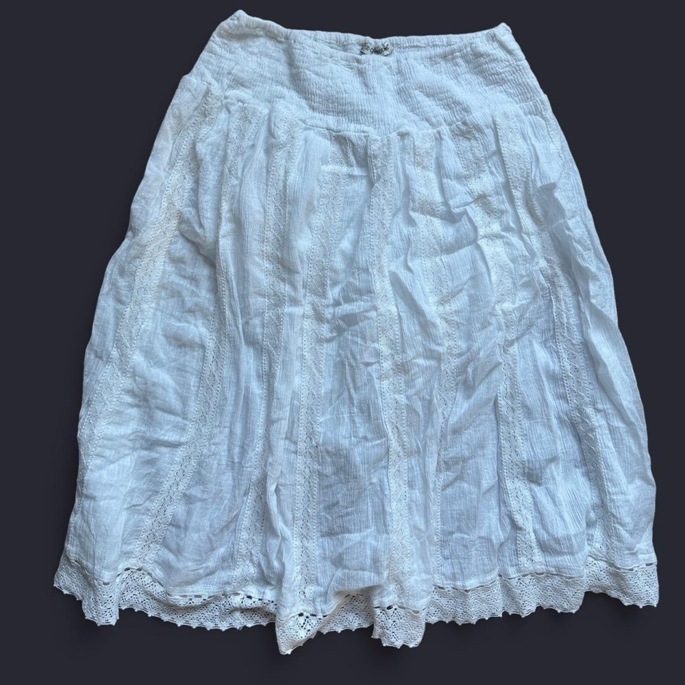 BOHO LACE MIDI SKIRT